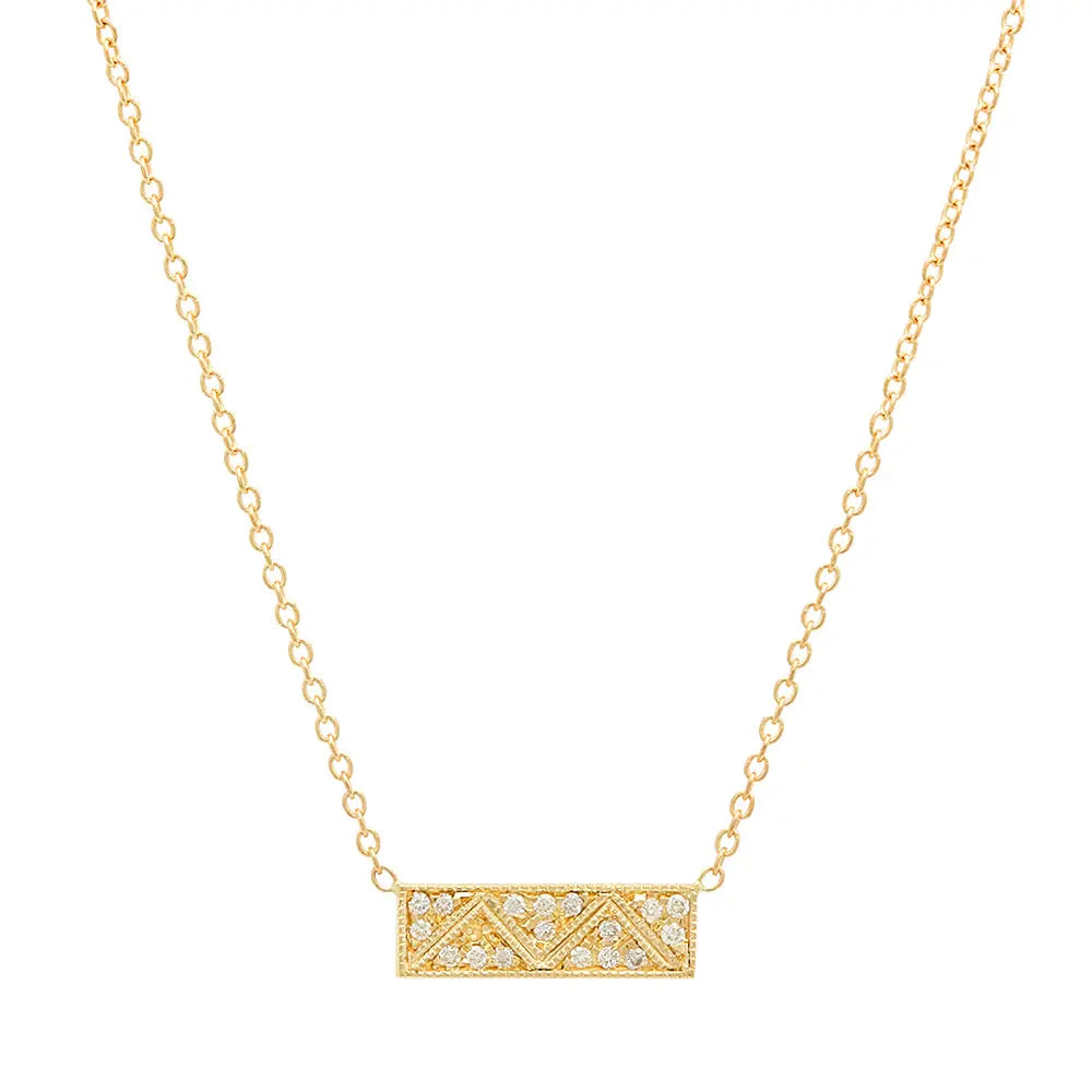 Rectangle Diamond Necklace Paul Jewelry Inc