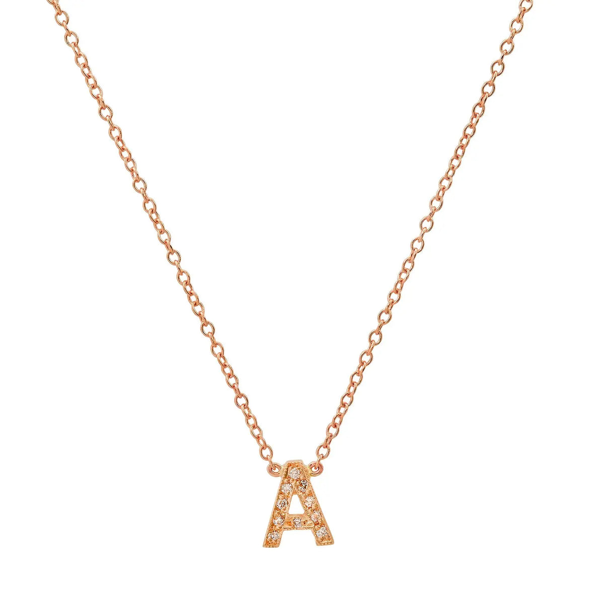 Dainty Diamond Initial Necklace Paul Jewelry Inc