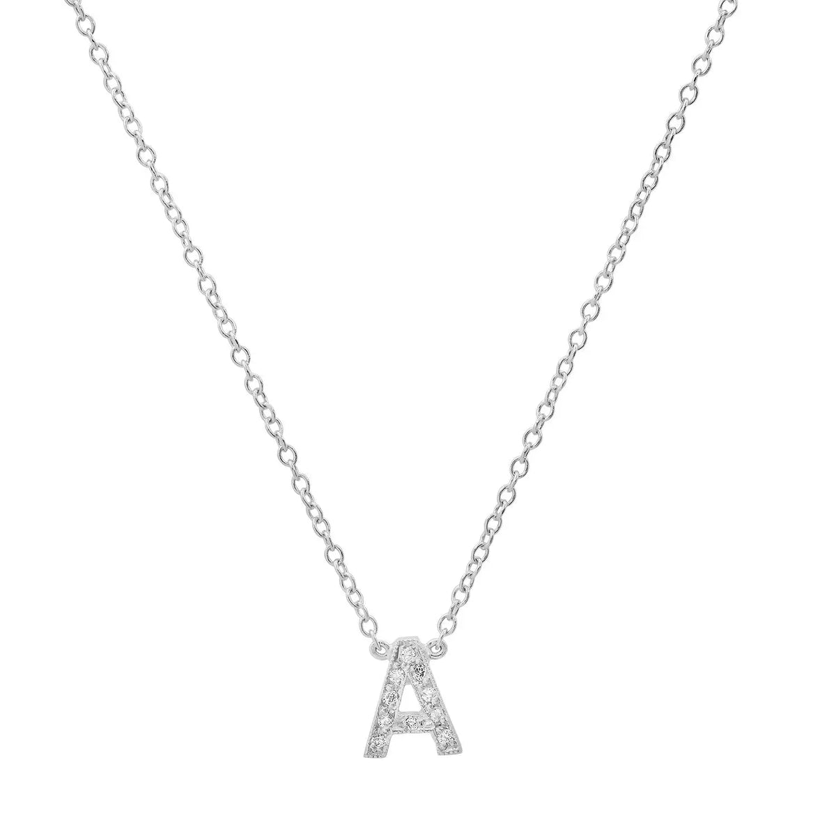 Dainty Diamond Initial Necklace Paul Jewelry Inc