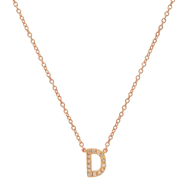 Dainty Diamond Initial Necklace Paul Jewelry Inc