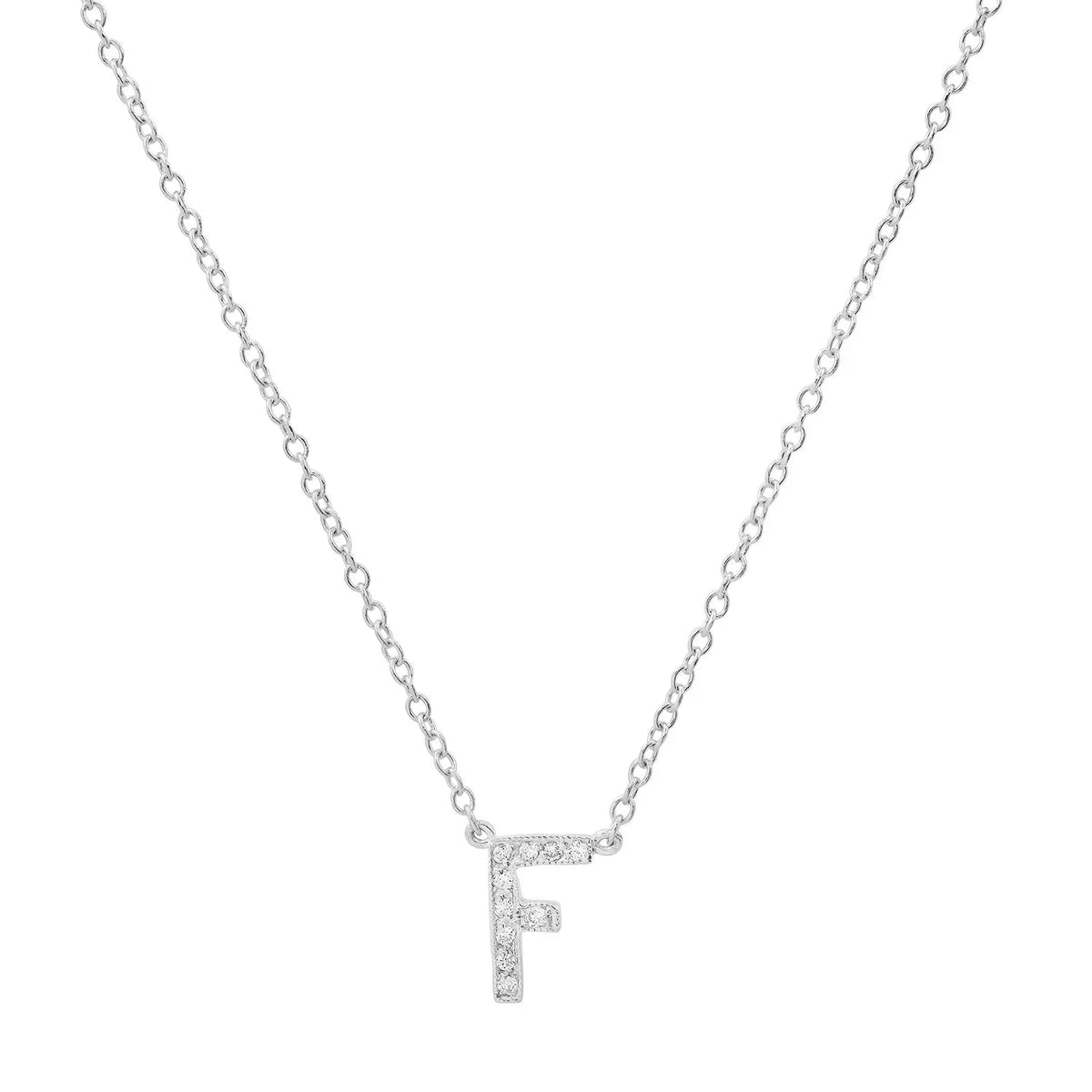 Dainty Diamond Initial Necklace Paul Jewelry Inc