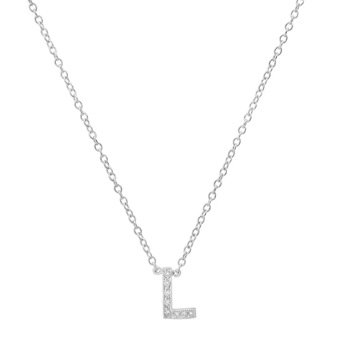 Dainty Diamond Initial Necklace Paul Jewelry Inc