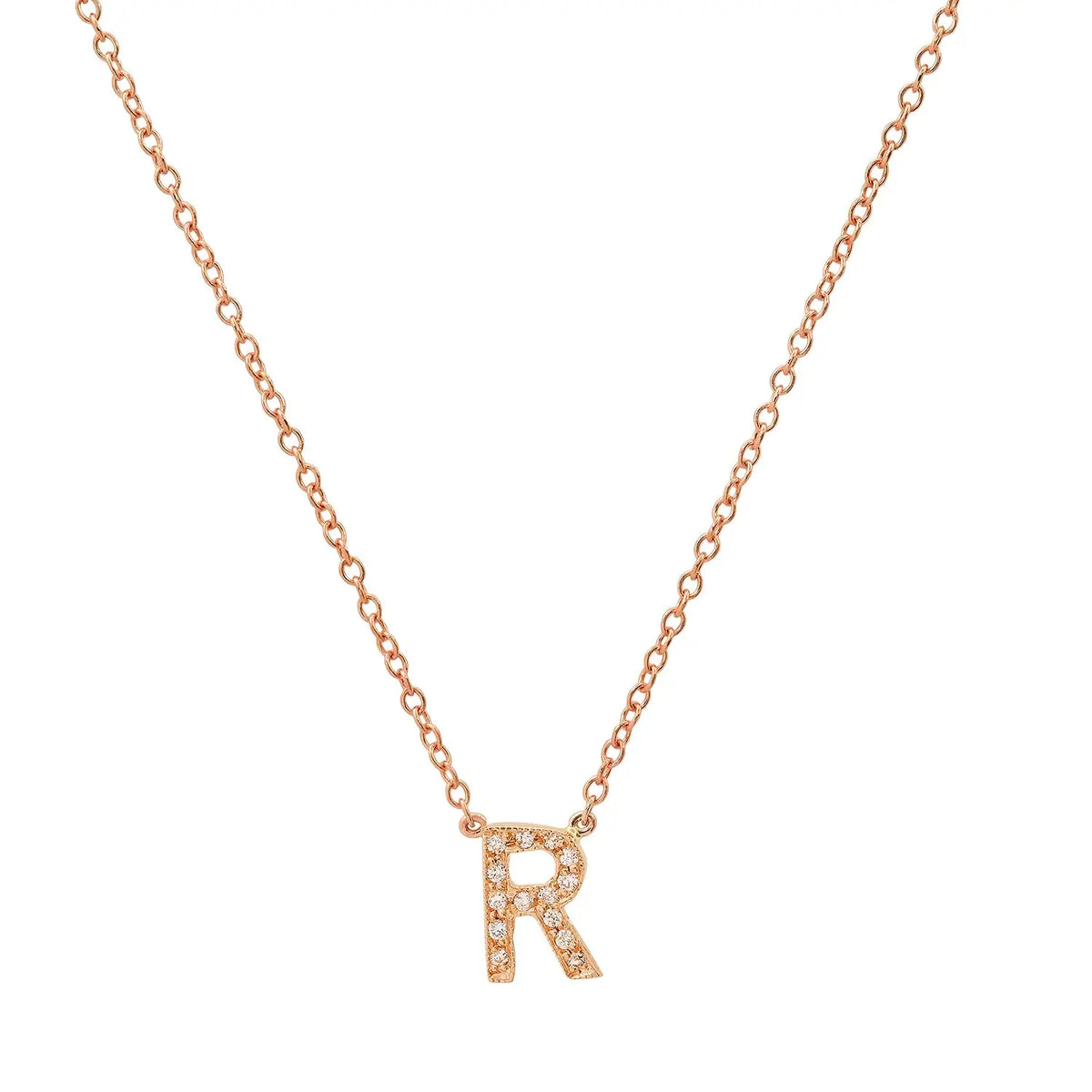 Dainty Diamond Initial  necklace Paul Jewelry Inc