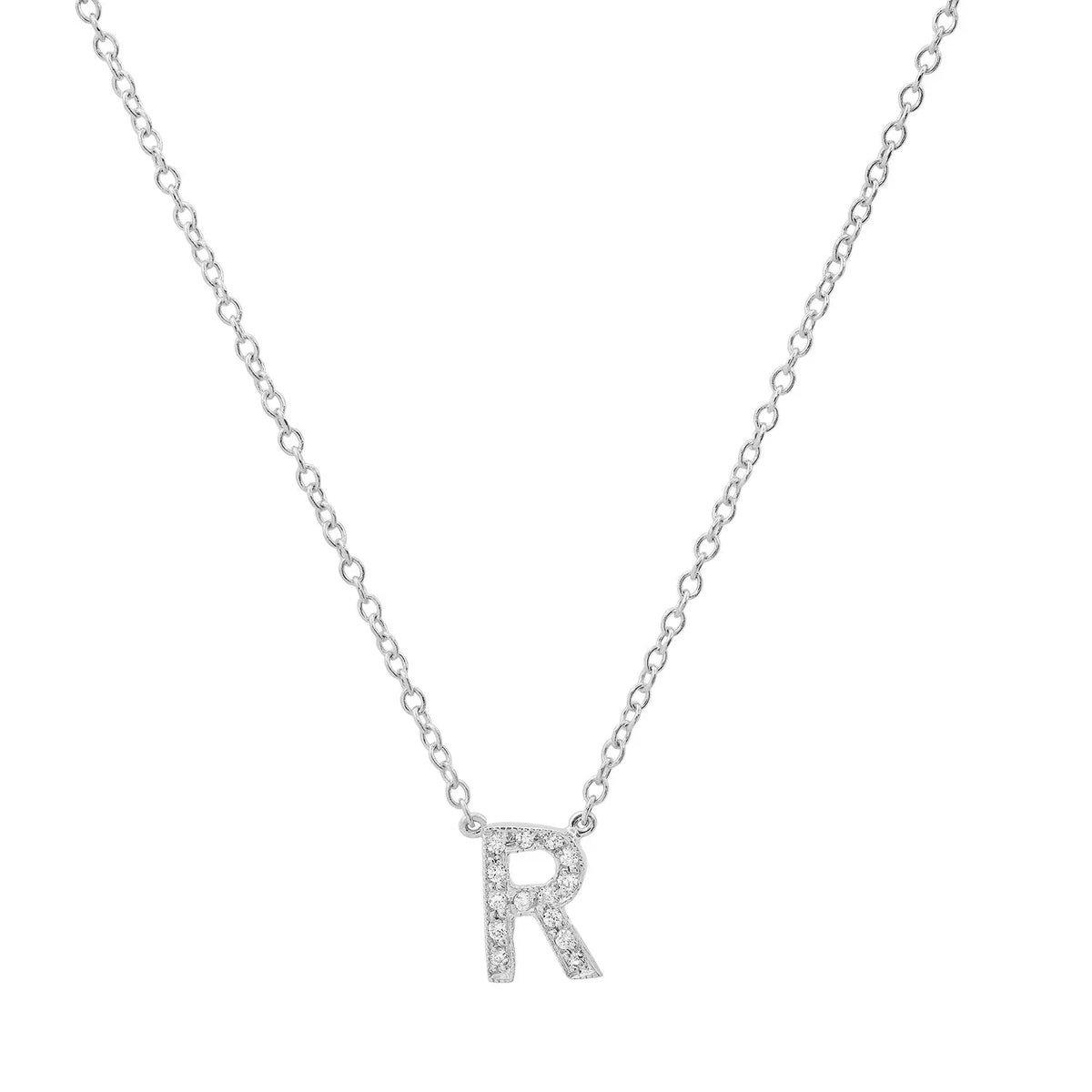 Dainty Diamond Initial  necklace Paul Jewelry Inc