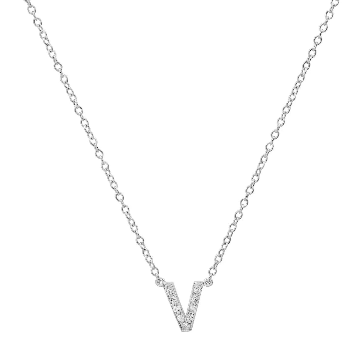 Dainty Diamond Initial Necklace Paul Jewelry Inc