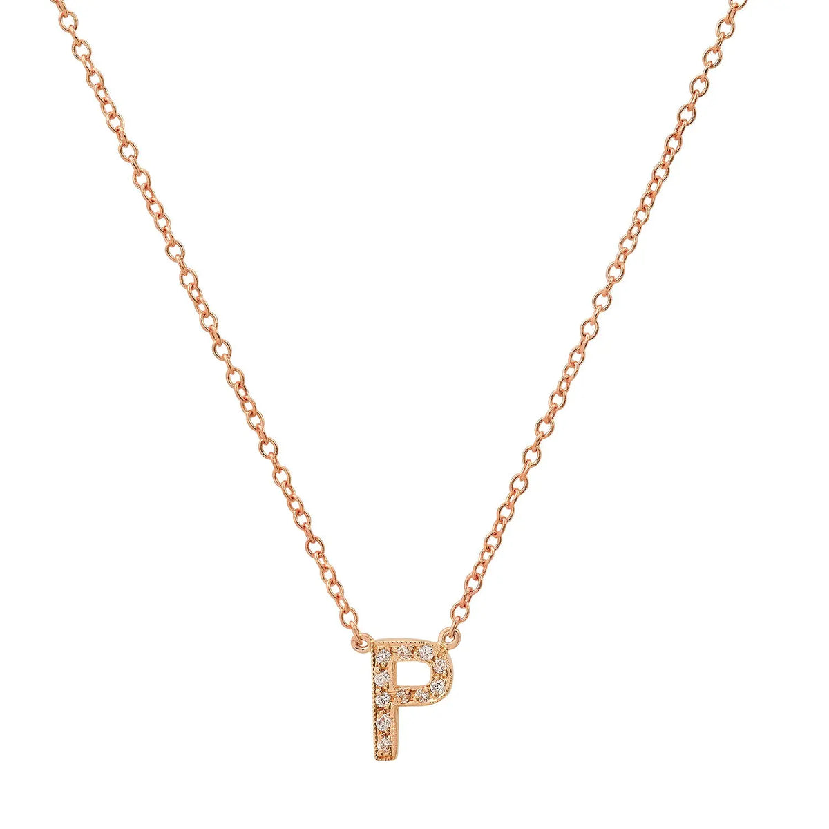 Dainty Diamond Initial Necklace Paul Jewelry Inc