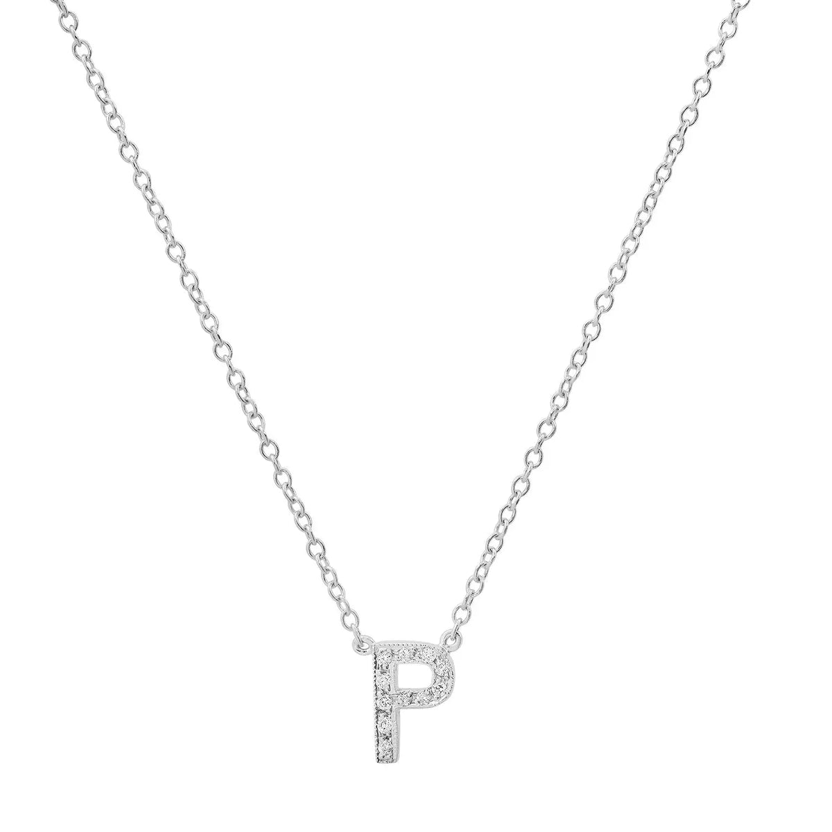 Dainty Diamond Initial Necklace Paul Jewelry Inc