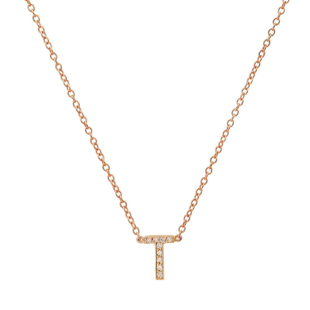 Dainty Diamond Initial Necklace Paul Jewelry Inc