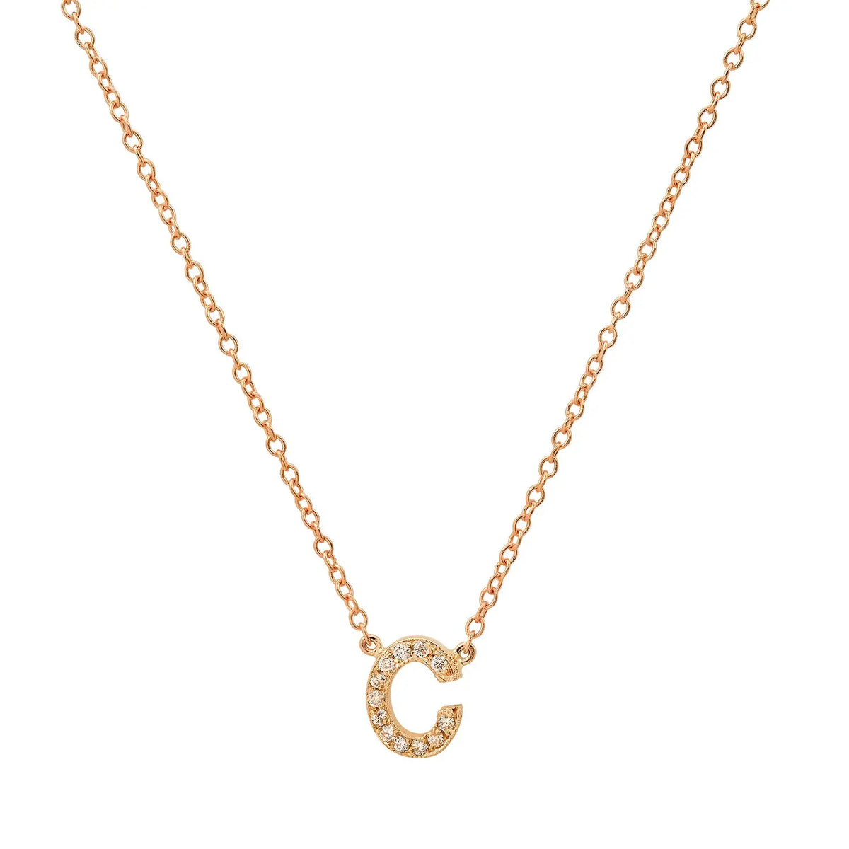 Dainty Diamond Initial Necklace Paul Jewelry Inc