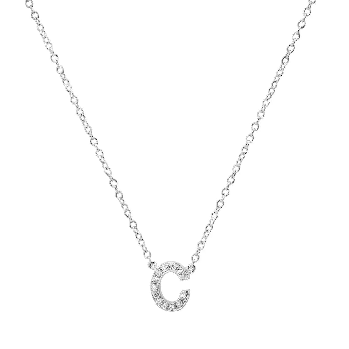 Dainty Diamond Initial Necklace Paul Jewelry Inc