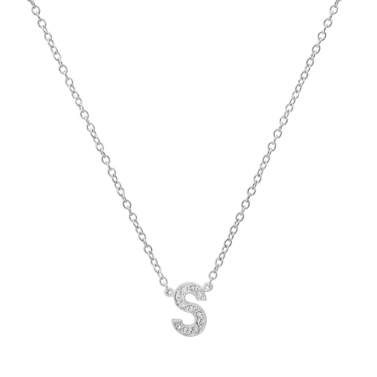 Dainty Diamond Initial Necklace Paul Jewelry Inc