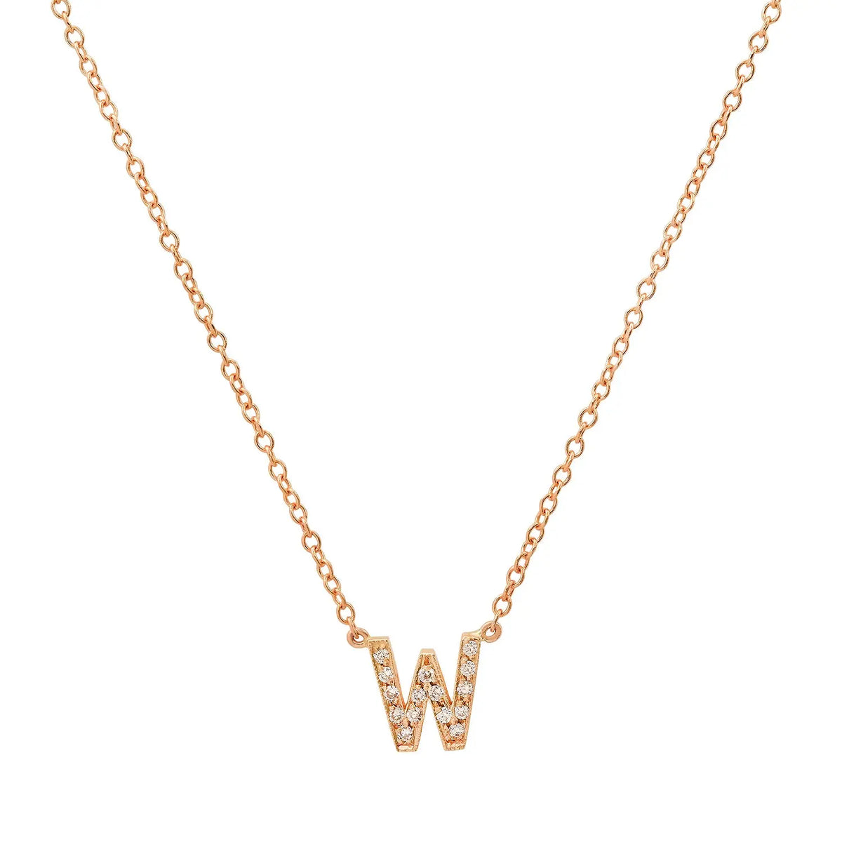 Dainty Diamond Initial Necklace - Paul Jewelry Inc