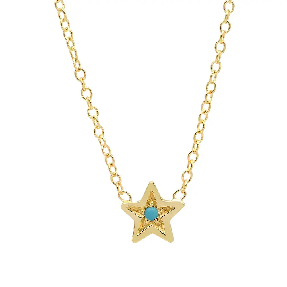 Mini Star Birthstone Necklace Paul Jewelry Inc